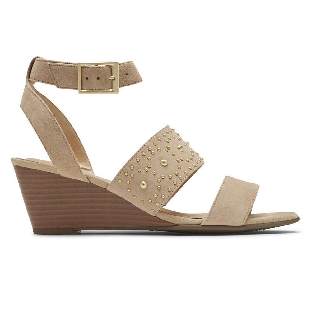 ロック ポート サンダル レディース ベージュ - Total Motion Taylor Studded - RIZ467981
